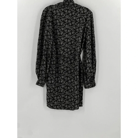 LEONA by Lauren Leonard 100% Silk Telephone Belted Dress Size Medium USA Made EC - Picture 8 of 12